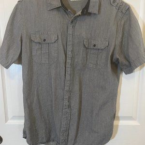 Gray SS Kenneth Cole Reaction button down shirt
